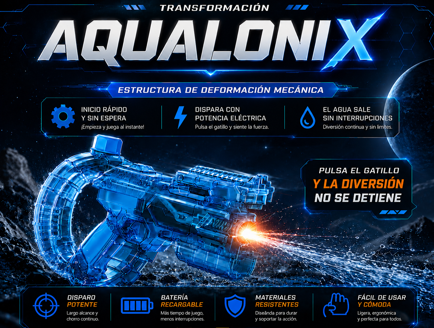 Pistola de agua Aqualonix